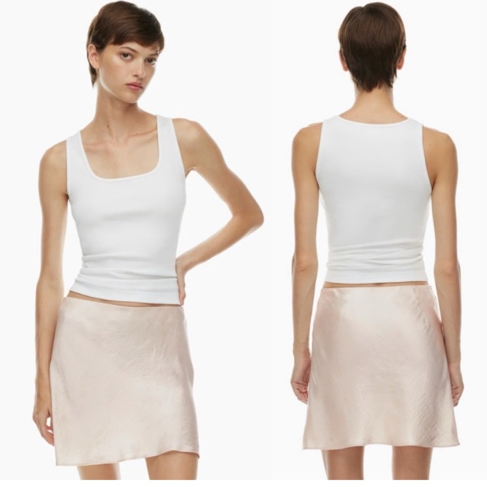 Aritzia Babaton Satin Slip Mini Skirt